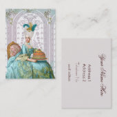 Carte De Visite Marie Antoinette à Aqua (Devant / Derrière)