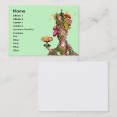 Carte de visite Marie Antoinette Cake & Peacock (Devant / Derrière)