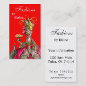 Carte De Visite Marie Antoinette paon et gâteau (Devant / Derrière)