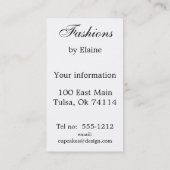 Carte De Visite Marie Antoinette paon et gâteau (Dos)