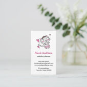 Carte De Visite mariée chat doodle (Debout devant)
