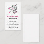 Carte De Visite mariée chat doodle (Devant / Derrière)