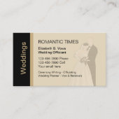 Carte De Visite Mariée Et Salle De mariage Officielle (Devant)