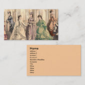 Carte De Visite Mariée Vintage et Demoiselles d'Honneur (Devant / Derrière)
