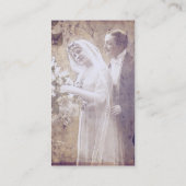 Carte De Visite Mariée vintage et salle (Dos)