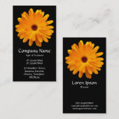Carte De Visite Marigold orange - Noir (Devant / Derrière)