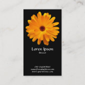 Carte De Visite Marigold orange - Noir (Dos)
