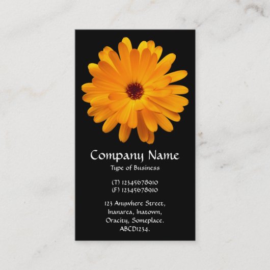 Carte De Visite Marigold orange - Noir (Devant)