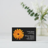 Carte De Visite Marigold orange - Noir (Debout devant)