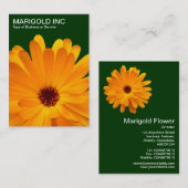 Carte De Visite Marigold orange - Vert foncé (Devant / Derrière)