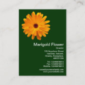 Carte De Visite Marigold orange - Vert foncé (Dos)