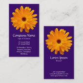 Carte De Visite Marigold orange - Violet profond (Devant / Derrière)