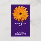 Carte De Visite Marigold orange - Violet profond (Dos)