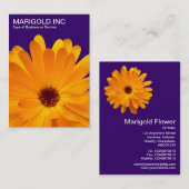 Carte De Visite Marigold orange - Violet profond (Devant / Derrière)