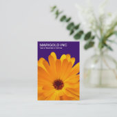 Carte De Visite Marigold orange - Violet profond (Debout devant)