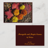 Carte De Visite Marigolds et Maple Feuilles ATC (Devant / Derrière)