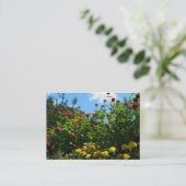 Carte De Visite Marigolds, Zinnias et Blue Sky ATC (Debout devant)