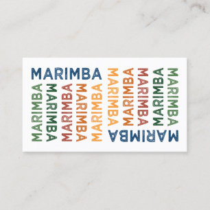 Carte De Visite Marimba coloré