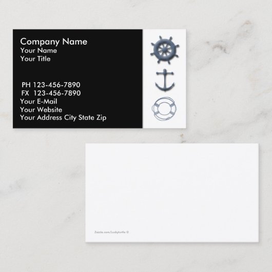 Carte de visite marin (Devant / Derrière)