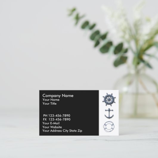 Carte de visite marin (Debout devant)