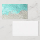 Carte de visite marin de peinture de turquoise de (Devant / Derrière)