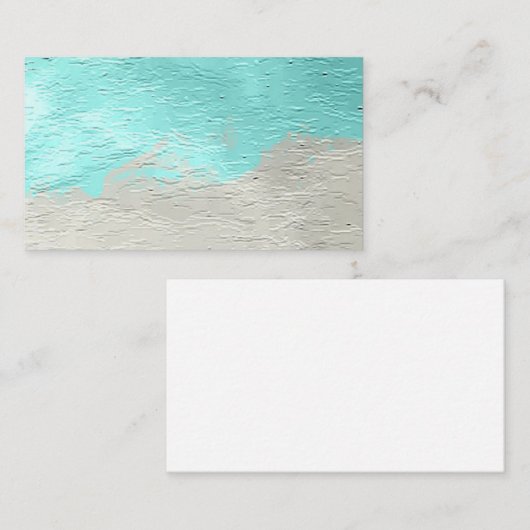 Carte de visite marin de peinture de turquoise de (Devant / Derrière)