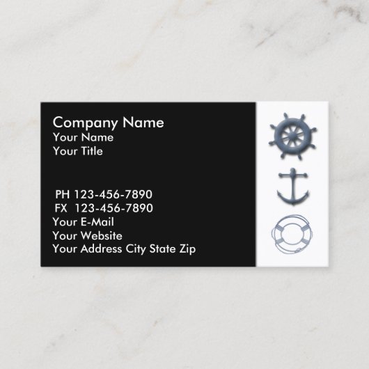 Carte de visite marine (Devant)