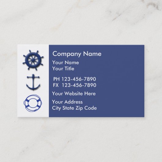 Carte de visite marine (Devant)