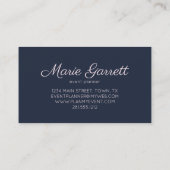 Carte De Visite Marine aux fleurs roses (Dos)