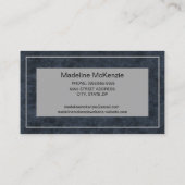 Carte De Visite Marine Bleu Blanc Moderne Blogger Consultant (Dos)