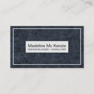 Carte De Visite Marine Bleu Blanc Moderne Blogger Consultant