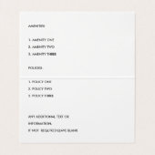 CARTE DE VISITE MARINE BLUE BLUSH GARDEN MAISON SÉJOUR BED & BREAK (Intérieur déplié)