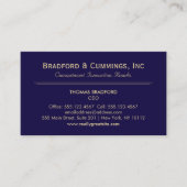 Carte De Visite Marine Blue Corporate Professionnel (Devant)