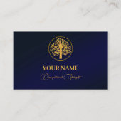 Carte De Visite Marine Blue Gold ergothérapie (Devant)