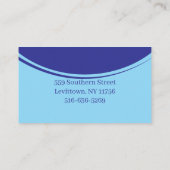 Carte De Visite Marine & Blue Green Line Art (Dos)