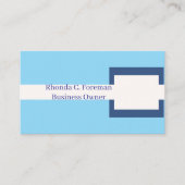 Carte De Visite Marine & Blue Green Line Art (Devant)