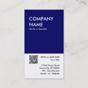 Carte De Visite marine bold concevoir votre propre code QR