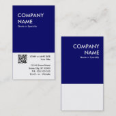 Carte De Visite marine bold concevoir votre propre code QR (Devant / Derrière)