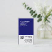 Carte De Visite marine bold concevoir votre propre code QR (Debout devant)