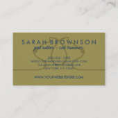 Carte De Visite Marine Chat Line Logo Petsitter Profession vétérin (Dos)