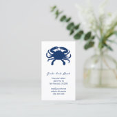 Carte De Visite Marine Crabe bleu Silhouette Restaurant de fruits  (Debout devant)