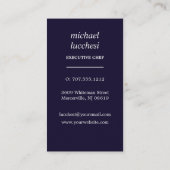 Carte De Visite Marine Cutlery | Restaurant de boulangerie de cuis (Dos)