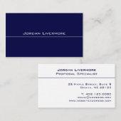 Carte De Visite Marine de base professionnelle, simple moderne (Devant / Derrière)