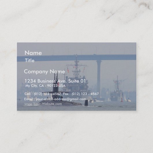 Carte De Visite Marine de bateaux nucléaires de sous-marins de (Devant)