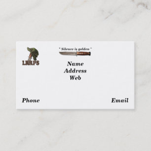 Carte De Visite Marine de l'armée de terre marine marine rangers l