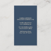 Carte De Visite Marine du souffle du bébé d'or (Dos)