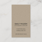 CARTE DE VISITE MARINE ELÉGANT BERRY FEAF FOLIAGE MERCI VERT (Dos)