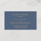 Carte De Visite Marine en cuivre métallique monogramme (Dos)