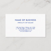 Carte De Visite Marine et Fuchsia - Aquarelle abstraite (Dos)