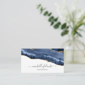 Carte De Visite Marine et Gold Agate (Debout devant)